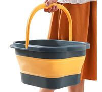 linlinfa Bañera de pie Plegable | Lavabo para pies con masajeador de pies y Mango,SPA Plegable para pies para aliviar el estrés, cubeta Plegable, cubeta Grande para remojo de pies, Bandeja Plegable