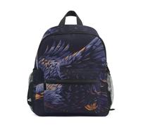 LINNIKEEEE Alas De áGuila Feroz Poderoso Mochila para Niños Pequeños,Minibolso de Hombro con Silbato para Viajes Niños de 1 a 6 Años