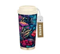 LINNIKEEEE Animales Del Mar De La Acuarela Vaso Térmico de Acero Inoxidable para Café,Botella de Agua con Aislamiento Al Vacío para Viajes(500 Ml)