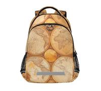 LINNIKEEEE Antiguo Mapa Del Mundo Vintage Mochila Escolar Escolares Mochilas para Estudiante Niñas Niños