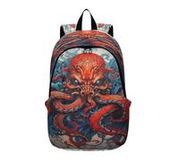 LINNIKEEEE Arte Monstruo Pulpo Mochila para Portátil Multifuncional,Bolsa de Viaje Con Los Hombros para Niños Mujeres