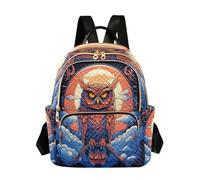 LINNIKEEEE BúHo Acuarela Fresco Mochila Bookbag Mini Bolso de Hombro para Viajes Adolescentes