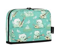 LINNIKEEEE Dibujos Animados Arte Lindos Osos Polares Estuches para Lápices Bolsos para Bolígrafos Estudiantes Niñas Niños