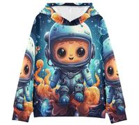 LINNIKEEEE Dibujos Animados De Astronauta Animal Sudaderas con Capucha para NiñOs NiñAs con Estampado 3D Bonitas Cómodas