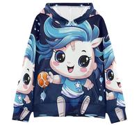 LINNIKEEEE Dibujos Animados Lindo Unicron Sudaderas con Capucha para NiñOs NiñAs con Estampado 3D Bonitas Cómodas