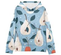 LINNIKEEEE Fruta Pera Azul Sudaderas con Capucha para NiñOs NiñAs con Estampado 3D Bonitas Cómodas