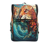 LINNIKEEEE Guepardos Feroces Azul Poderoso Mochila para Estudiantes Mochila de Gran Capacidad para Jóvenes Niñas y Niños