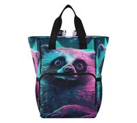 LINNIKEEEE LéMur Brillante Azul Noche MíStica Bolsa de Pañales Mochila de Viaje Gran Capacidad Bolsas para Mamá Papá Mujeres Niñas