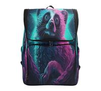 LINNIKEEEE LéMur Brillante Azul Noche MíStica Mochila para Estudiantes Mochila de Gran Capacidad para Jóvenes Niñas y Niños