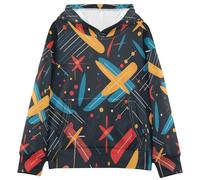 LINNIKEEEE LíNea Abstracta Arte Sudaderas con Capucha para NiñOs NiñAs con Estampado 3D Bonitas Cómodas