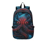 LINNIKEEEE Monstruo De Pulpo Rojo Fresco Mochila para Portátil Multifuncional,Bolsa de Viaje Con Los Hombros para Niños Mujeres