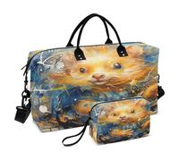 LINNIKEEEE Obra De Arte En Acuarela Erizo Bolsas de Viaje para Gimnasio, Bolso de Fin de Semana con Bolsa de Aseo para Niñas Hombres