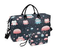 LINNIKEEEE Obra De Arte En Acuarela Lindo Tigre Bolsas de Viaje para Gimnasio, Bolso de Fin de Semana con Bolsa de Aseo para Niñas Hombres