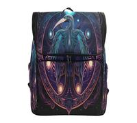 LINNIKEEEE PelíCano Azul Fresco Abstracto Mochila para Estudiantes Mochila de Gran Capacidad para Jóvenes Niñas y Niños