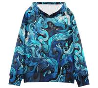 LINNIKEEEE Serpiente Acuarela Ilustraciones Sudaderas con Capucha para NiñOs NiñAs con Estampado 3D Bonitas Cómodas