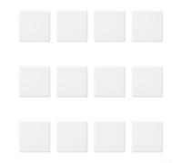Linnkyfloa 12 piezas de cubierta de panel en blanco ABS para enchufes de 86 x 86 mm, solución decorativa de instalación oculta para teléfonos y aberturas de pared de datos no utilizados