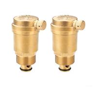 Linnkyfloa 2 unids latón válvula de purga automática DN15 DN20 DN25 autosellante 16MPa sistema de calefacción de alta temperatura radiador bajo suelo (DN20)
