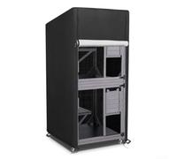 Linnkyfloa 210D Oxford Casa para gatos al aire libre resistente a la intemperie valla para mascotas con puerta y cordón inferior grandes recintos negros 72 x 72 x 181 cm (191 x 107 x 191 cm)