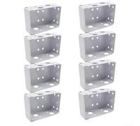 Linnkyfloa 8 soportes de montaje de persianas venecianas blancos, clips de soporte de cortina resistentes con accesorios para instalación de tratamiento de ventanas, 5,8 x 4,4 cm