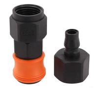 Linnkyfloa Acoplador de conexión rápida de acero plástico tipo C autoblocante para compresor de aire con sello de aire de doble anillo, naranja, compatible con herramientas neumáticas 40PM/40SM, (40PF