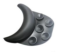 Linnkyfloa Almohada de cuello para lavabo, silicona antideslizante, soporte para lavabo con 5 ventosas, cojín ergonómico para lavar el cabello