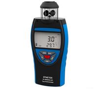 Linnkyfloa Anemómetro digital de copa 0,7-42 m/s, medidor de viento con pantalla LCD, medición de temperatura, humedad, altitud, presión, color negro