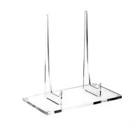 Linnkyfloa Base de marco de escritorio con acabado transparente de 14 x 15 x 10 cm y 22,8 x 25,4 x 12,7 cm para sostener fotos, platos, obras de arte, libros, cuenta con estructura estable