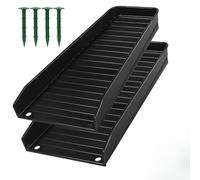 Linnkyfloa Bloque de bajante de PVC con drenaje de techo eficiente contra golpes, divisor de extensión de canalón con clavos de tierra, marrón (negro)