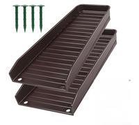 Linnkyfloa Bloque de bajante de PVC con drenaje eficiente de topes, divisor de extensión de canalón con clavos de tierra, marrón (marrón)
