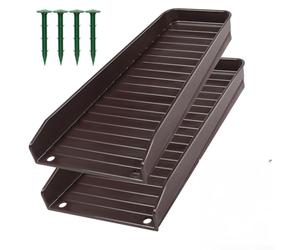 Linnkyfloa Bloque de bajante de PVC con drenaje eficiente de topes, divisor de extensión de canalón con clavos de tierra, marrón (marrón)