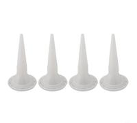 Linnkyfloa Boquilla de calafateo de plástico para pegamento estructural, paquete de 2, compatible con pegamento suave y adhesivo de vidrio, punta de herramienta de construcción blanca (4 piezas)