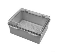 Linnkyfloa Caja de conexiones transparente con, recinto eléctrico impermeable IP66 220x170x110mm, hebilla de bisagra cableado solar al aire libre del metro