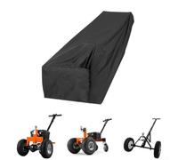 Linnkyfloa Carrito de equipaje impermeable 210D Oxford tela protector polvo al aire libre carrito de almacenamiento escudo negro 113 x 42 x 18 cm resistente a la intemperie jardín patio uso ajuste
