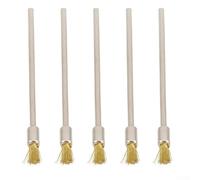 Linnkyfloa Cepillos de alambre de 3 mm, vástago de 100 mm para limpieza de pulido, latón y acero inoxidable, juego de 5 unidades, eje flexible para tuberías, tanques, óxido de metal (latón)