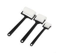 Linnkyfloa Cepillos de rodillo de esponja blanca para artes y manualidades infantiles, herramientas de pintura de espuma para proyectos de bricolaje infantiles, paquete de 3 o 6, mango ligero para (3