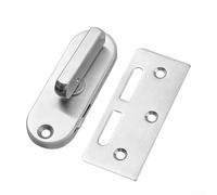 Linnkyfloa Cerradura de puerta corrediza de granero de acero inoxidable y cerrojo - Herrajes de puerta resistentes que ahorran espacio para puertas interiores, garajes, oficinas, hoteles y cabañas