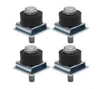 Linnkyfloa Conjunto de rueda de rodillo de carrito con diseño antideslizante de bloqueo rápido, pernos M10 resistentes y rodillos de poliuretano, compatible con canales de soporte de 1-5/8 pulgadas (4