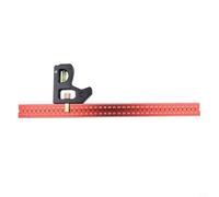 Linnkyfloa Cuadrado combinado de acero inoxidable con regla móvil para carpintería y metalurgia, opciones de longitud de 400 mm/300 mm/600 mm, alta medición (400 mm)