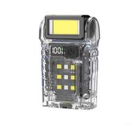 Linnkyfloa DC09 Linterna LED recargable - Tipo-C Carga 1000mAh para Camping Senderismo Caminar con Base Magnética y Clip