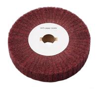 Linnkyfloa Disco abrasivo de nylon de la aleta de 5 pulgadas 320 Grit no tejido de pulido de la muela abrasiva, aluminio, latón, con accesorio de taladro de mandril de 2 pulgadas