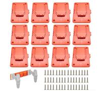 Linnkyfloa Estante de almacenamiento de pared Black-Decker 20 V Max Li- Soporte organizador de ahorro de espacio, soporte amarillo, ajuste seguro, instalación rápida (12 piezas)