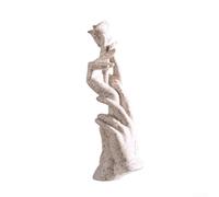 Linnkyfloa Estatua contemporánea de oro rosa mano decoración romántica escritorio mesa estantería o repisa con líneas nórdicas (arenisca)