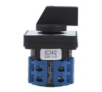 Linnkyfloa Interruptor de leva giratorio Changeover, 2 posiciones, 4 terminales, 660 V, 20 A, plástico ignífugo con contactos de aleación de cobre para circuito de control de motor LW26-20