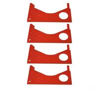Linnkyfloa Juego de 4 herramientas de medición de calibre de cangrejo, cuadros de tamaño de mariscos de PVC rojo duradero con escala graduada transparente para pesca de cangrejos, almejas y camarones