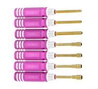 Linnkyfloa Juego de destornilladores hexagonales de aleación de aluminio de 7 piezas de 2 a 5 mm con asas de tamaño grabado para reparación de helicópteros RC coches, barcos, drones, kits de modelos y