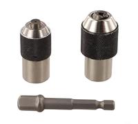 Linnkyfloa Juego de llaves de grifo ajustables con 3/8 pulgadas, herramienta extractora de grifo de acero, taladro manual o trinquete, mandril de sujeción (2/3 piezas) (C)