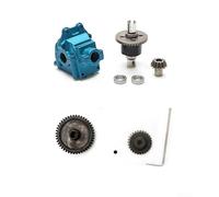 Linnkyfloa Kit de actualización de caja de cambios diferencial de metal para WLtoys 144001 a escala 1:14, para caja de transmisión para una potencia suave, para construcción de metal azul ideal para