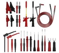 Linnkyfloa Kit de cables de prueba de multímetro eléctrico, conector tipo banana CAT III de 1000 V, perforador de alambre y clips de cocodrilo aislados, sondas de PVC duraderas para pruebas