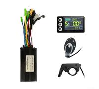 Linnkyfloa Kit de controlador de bicicleta eléctrica con pantalla LCD a color S866, controlador de onda sinusoidal de 17 A/26 A, acelerador y asistencia para bicicletas eléctricas y scooters de 24 V