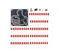 Linnkyfloa Kit de letreros de luz LED para el pulgar con microcontrolador, práctica de soldadura, kit de tablero de luz fluida, 75 x 75 mm, proyecto de soldadura electrónica para principiantes (sin